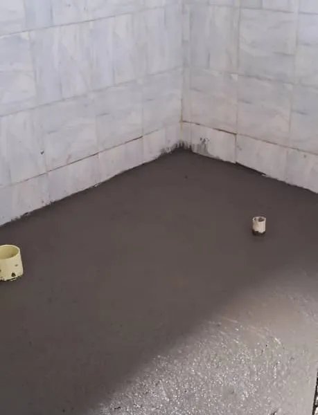 Acabado de losa de piso — obra de paredes y herrería